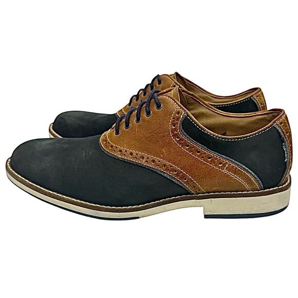 J Murphy Mens Blue-Brown Nubuck-Leather Size 9.5 Medium Pre-Owned main image 4